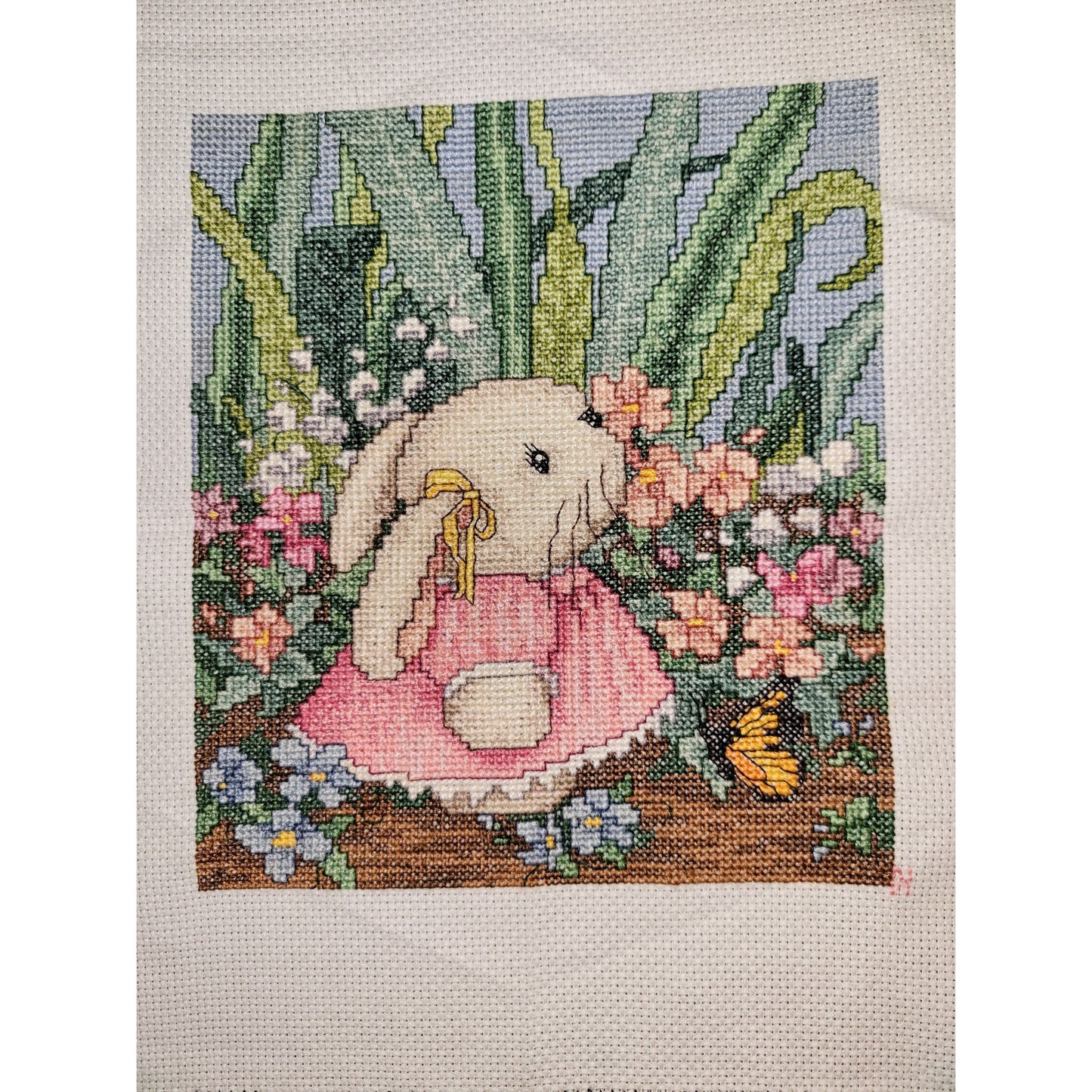 Unframed Vintage Cross-stitched Pieces