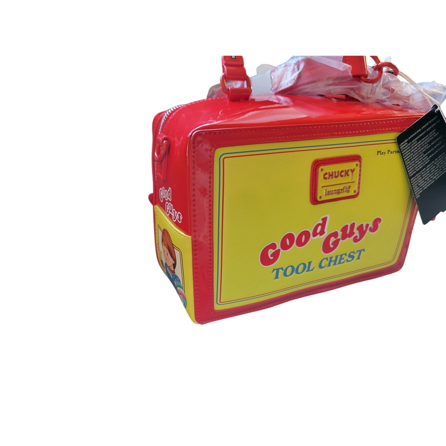 Unleash the Playful Terror: Loungefly Child's Play Chucky Good Guys Tool Chest Figural Crossbody Bag