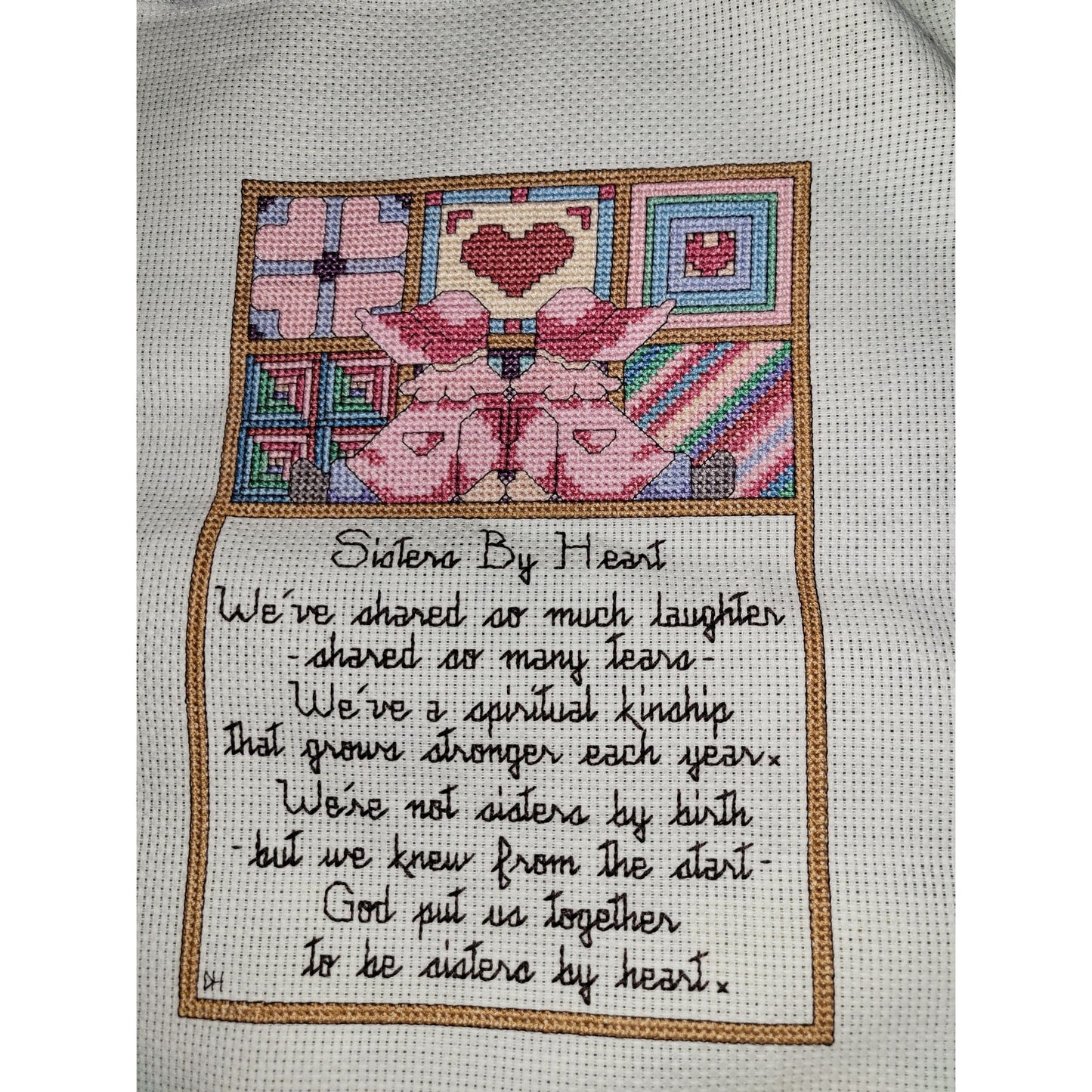 Unframed Vintage Cross-stitched Pieces