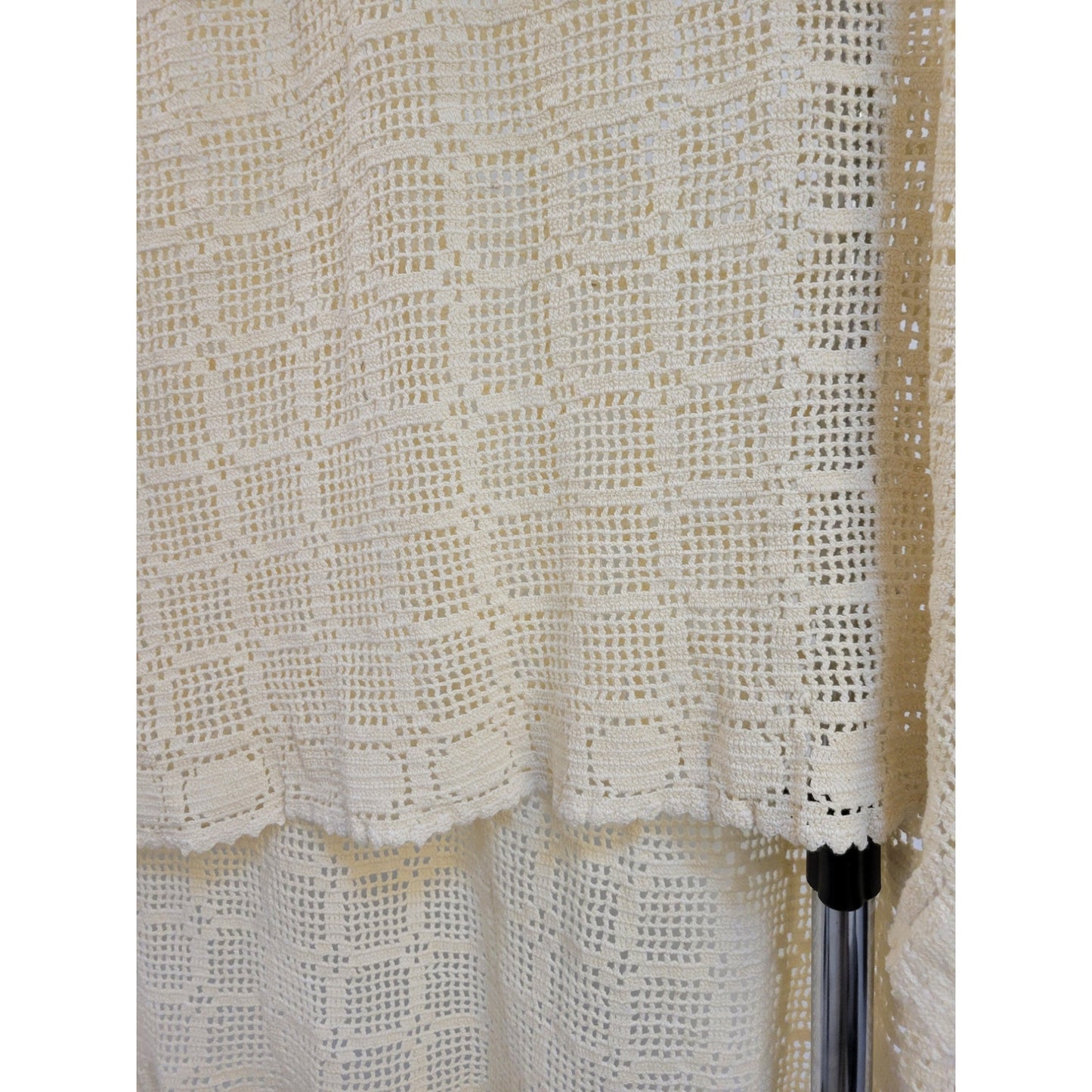 Crocheted Tablecloth Cover - Square Pattern